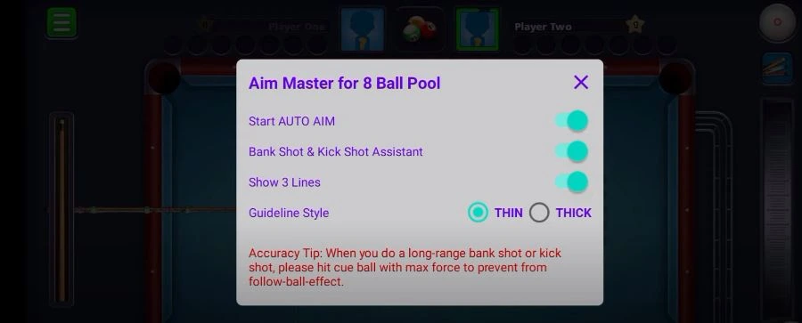 Aim Master for 8 Ball Pool.